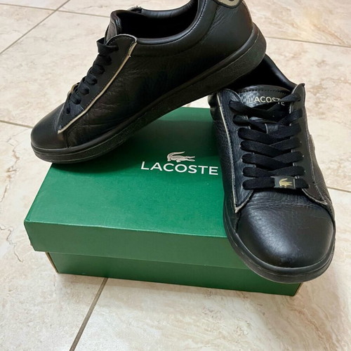 Lacoste leather shoes used, athletic style, size 38, black