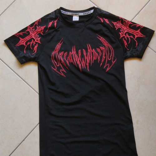 Compression Shirt XS Black with Red Graphic Print like new