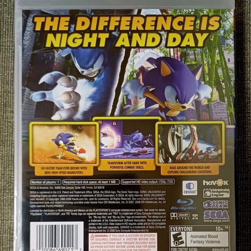 Sonic Unleashed PS3 game sealed