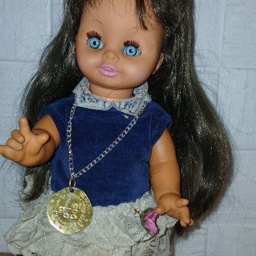 Alison El Greco mechanical doll used, 1970s vintage
