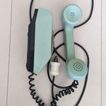 Safnat Milano vintage telephone used, bakelite turquoise 1979