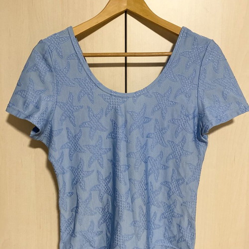 Anais blouse turquoise, new, decorated with stars and gem