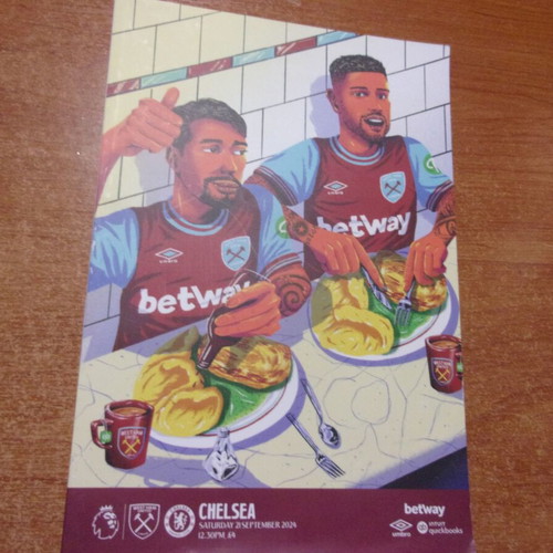 West Ham vs Chelsea Official Programme like new 21/9/24