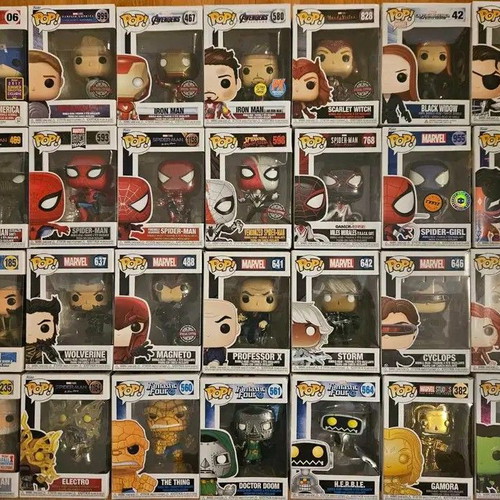 Marvel and DC Universe Funko Pop figures