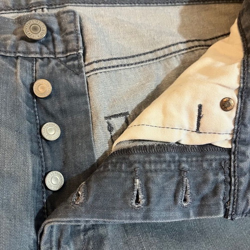 Levi's 501 Mens Jeans Used Size W32 L32 Blue Gray