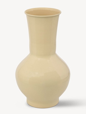 Decorative Metal Vase Kian Yellow new 20x20x34.5cm
