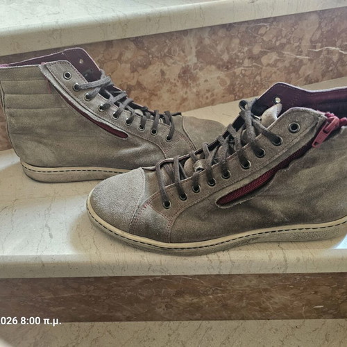 Casual men's shoes used, beige and brown, size 44