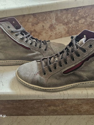 Casual men's shoes used, beige and brown, size 44