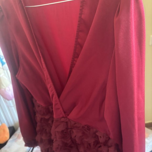 Shein mini dress dark red large like new