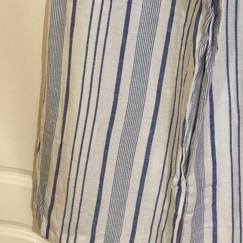 Wide White Pants with Blue Stripes like new, size XS