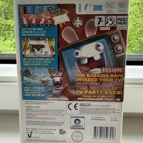 Rayman Raving Rabbids TV Party Nintendo Wii game used