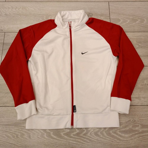 Nike Y2K track jacket used white-red raglan fit