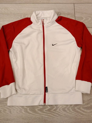 Nike Y2K track jacket used white-red raglan fit