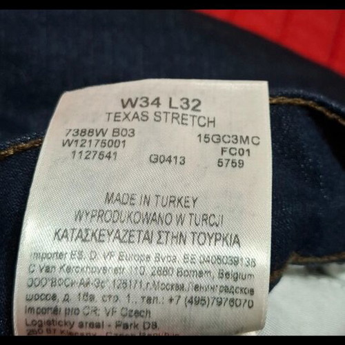Wrangler jeans W34 L32, blue stretch