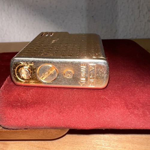 Vintage Sarome SDV gold-plated lighter with luxury case