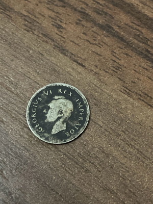 Silver South African coin
