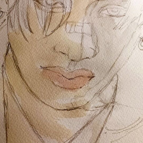 Bang Chan handmade watercolor sketch A4 new