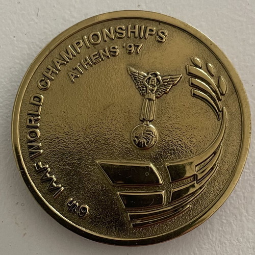 Bronze commemorative medal IAAF Athens 1997 like new