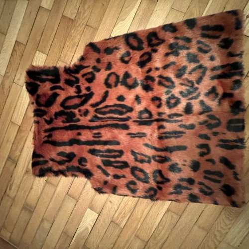 Dino Apelle fur plush vest like new, black and brown, size L