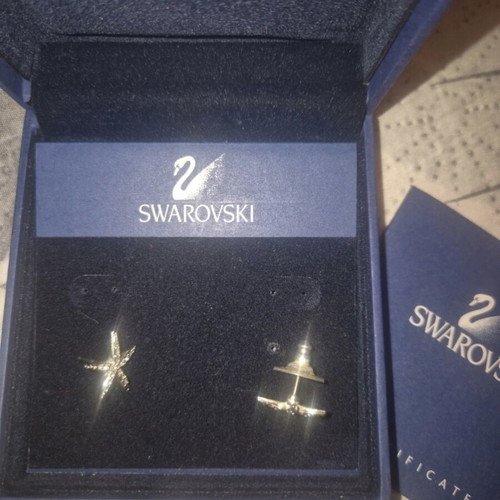 Swarovski earrings new, silver