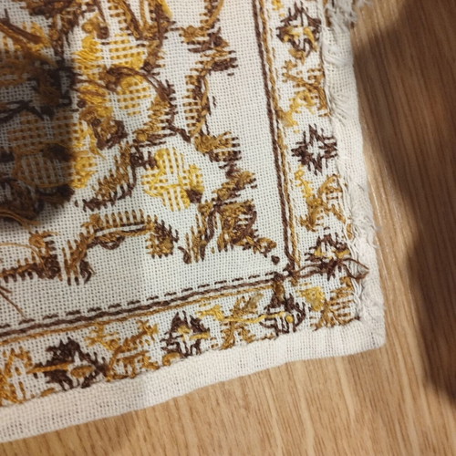Handmade embroidery used 51×33 with some pulls