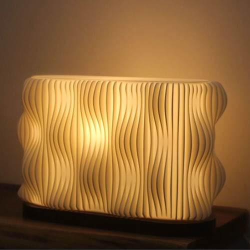 Lamp Wave Lines new modern 3D printed table lamp