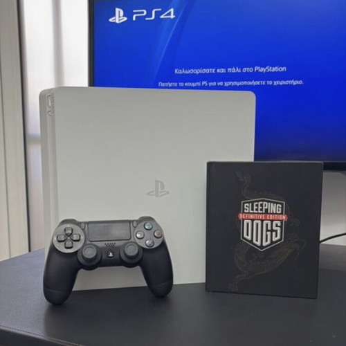 PlayStation 4 Slim 500GB λευκό μεταχειρισμένο με 1 παιχνίδι και χειριστήριο