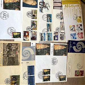 10 Φάκελοι πρώτης μέρας κυκλοφορίας γραμματοσήμων