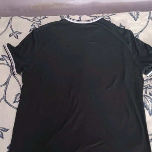 Men's black XL T-shirt new with print and elastic cuffs