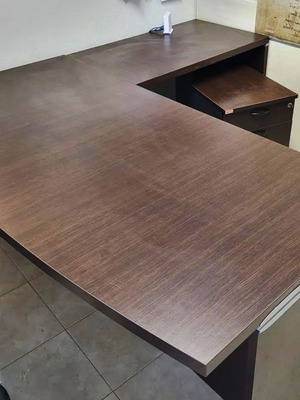 Γραφείο Sato επαγγελματικό διευθυντικό σαν καινούργιο, γωνιακό, απόχρωση wenge