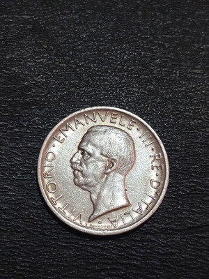 5 λίρες 1927 ασημένιο νόμισμα Ιταλία Βασιλιάς Βιτόριο Εμανουέλε ΙΙΙ