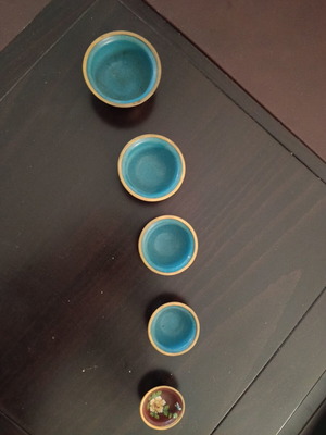 Cloisonné vintage decorative set new