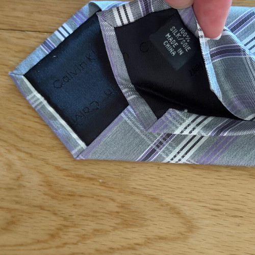 Calvin Klein ties 100% silk new, gray and blue