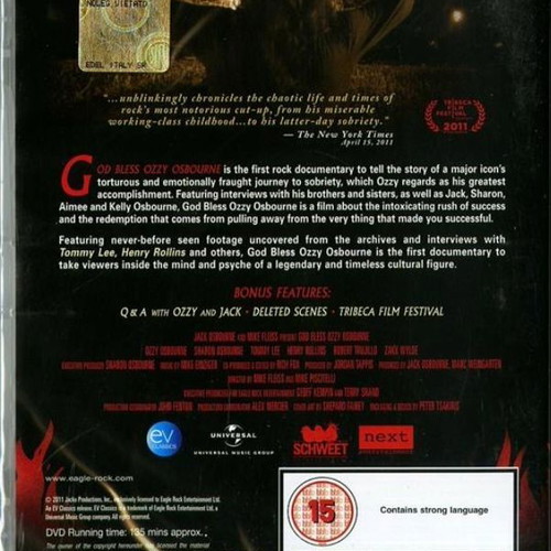 God Bless Ozzy Osbourne DVD brand new, metal documentary