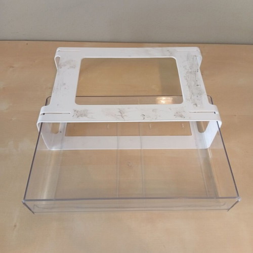 Under-desk drawer organizer, transparent plastic storage container