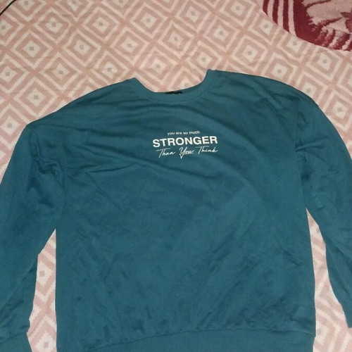 Pink Woman sweatshirt used, turquoise, size XL