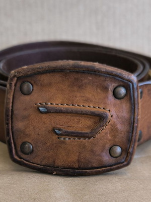Diesel leather belt brown size 90cm used