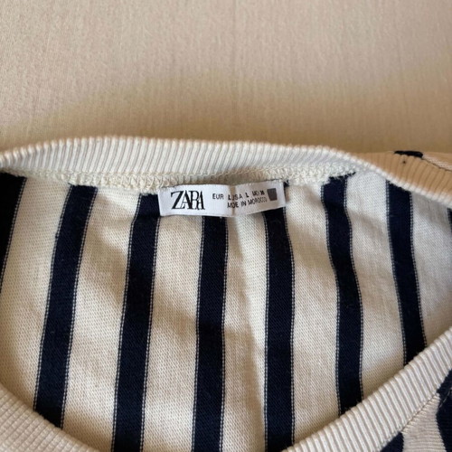 Zara women's t-shirt like new, size L, black and white