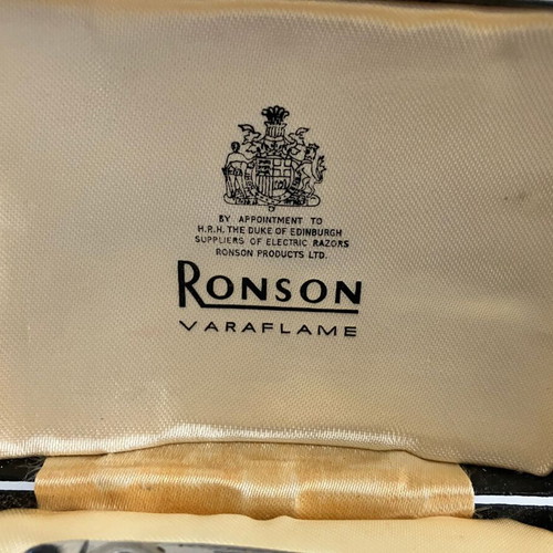 Ronson Varaflame vintage lighter used satin chrome finish