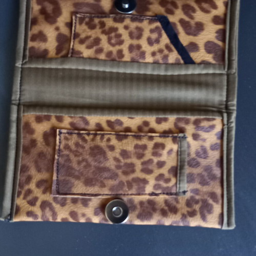 Leopard Tobacco Pouch handmade, new, leatherette