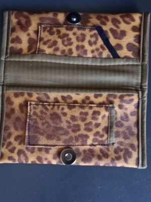 Leopard Tobacco Pouch handmade, new, leatherette