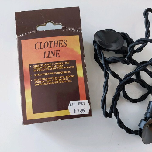 Clothes line unused for indoor or travel use