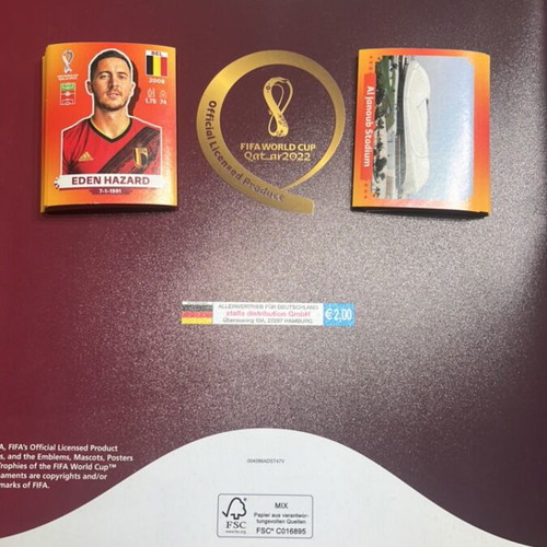 Panini FIFA World Cup 2022 album with 50 stickers new