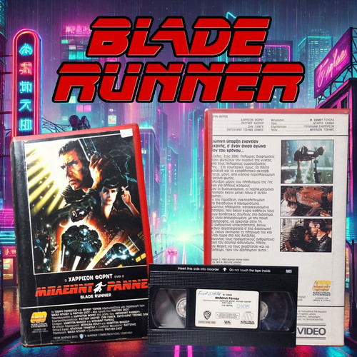 Blade Runner 1982 VHS tape like new with Greek subtitles