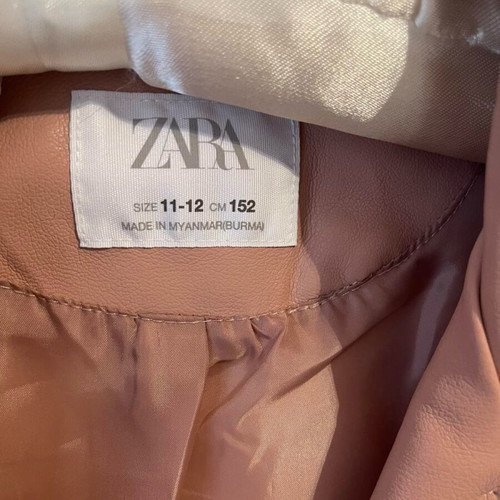 Zara kids pink biker jacket like new for 11-12 years old