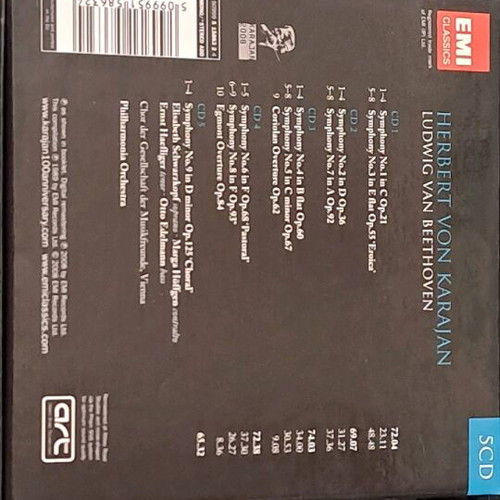 Herbert von Karajan Beethoven set like new, classical music