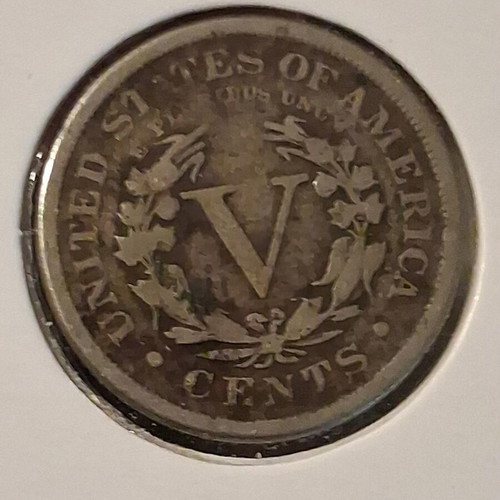 V Nickel 1908 American coin