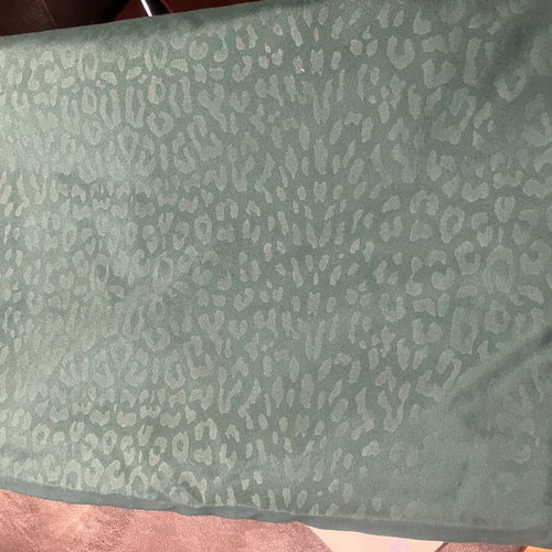 Single leopard print duvet cover, green polyester