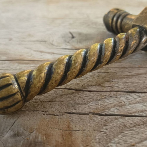 Antique Gründerzeit Brass Door Handle used