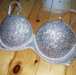 H&M shiny sequin balconette bra size 75B
